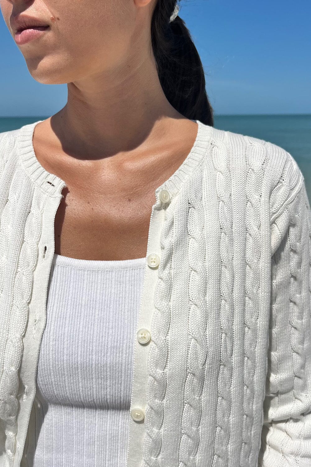 Amalie Cable Knit Cardigan - Image 10