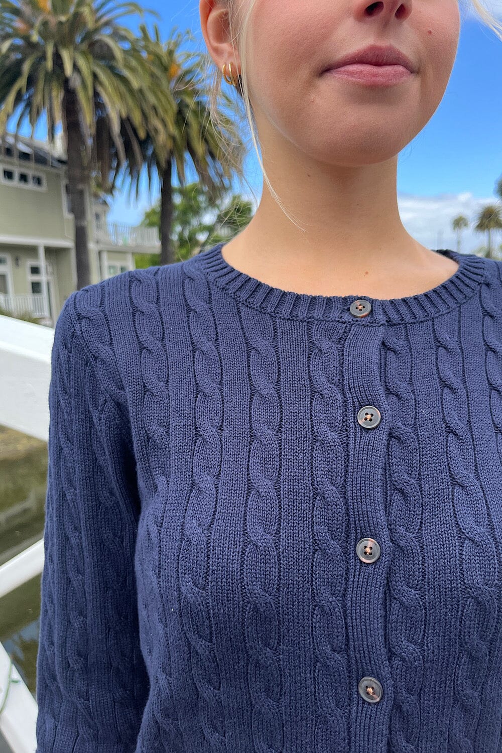 Amalie Cable Knit Cardigan - Image 6