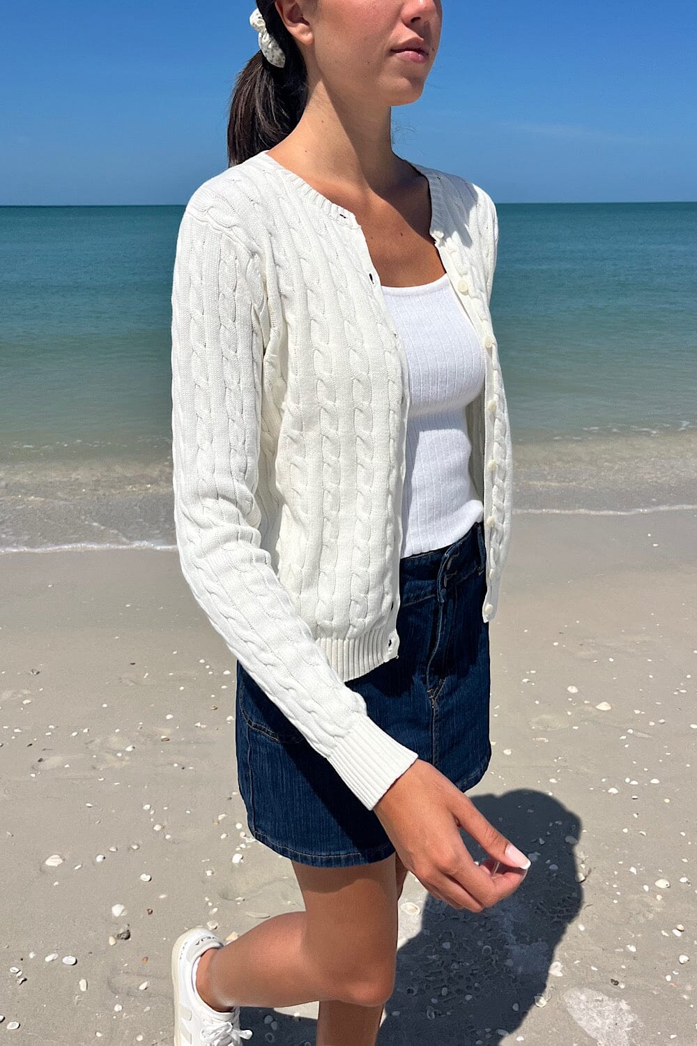 Amalie Cable Knit Cardigan - Image 8