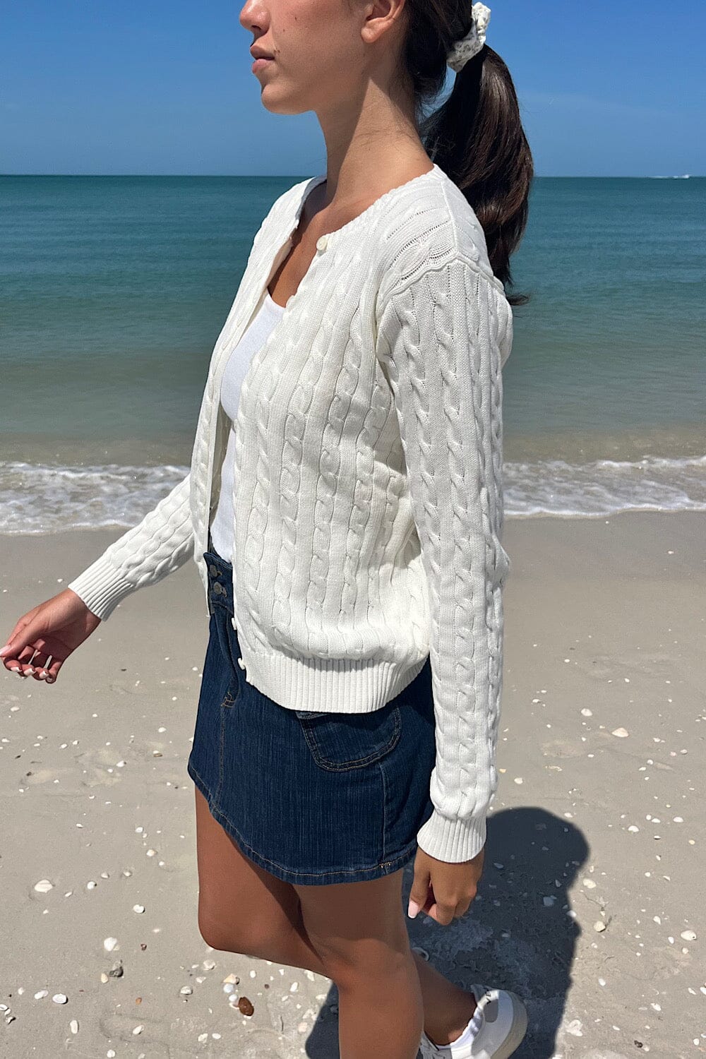 Amalie Cable Knit Cardigan - Image 9