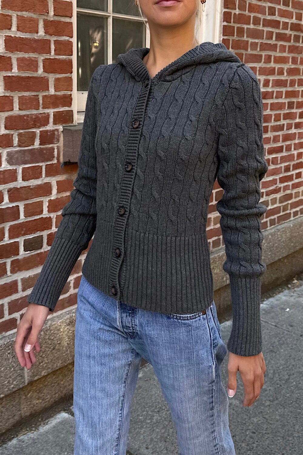 Aura Cable Knit Cardigan - Image 8