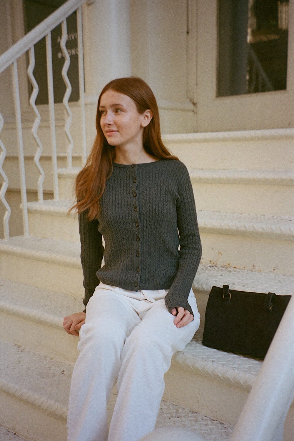 Zoe Cable Knit Cardigan - Image 4